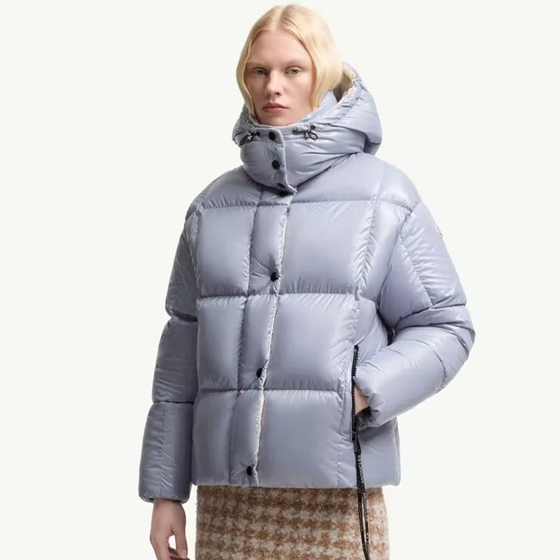 Moncler Men's & Women's Parana Series Solid Color Minimalist Logo Zipper Hooded Short Down Jacket #81597