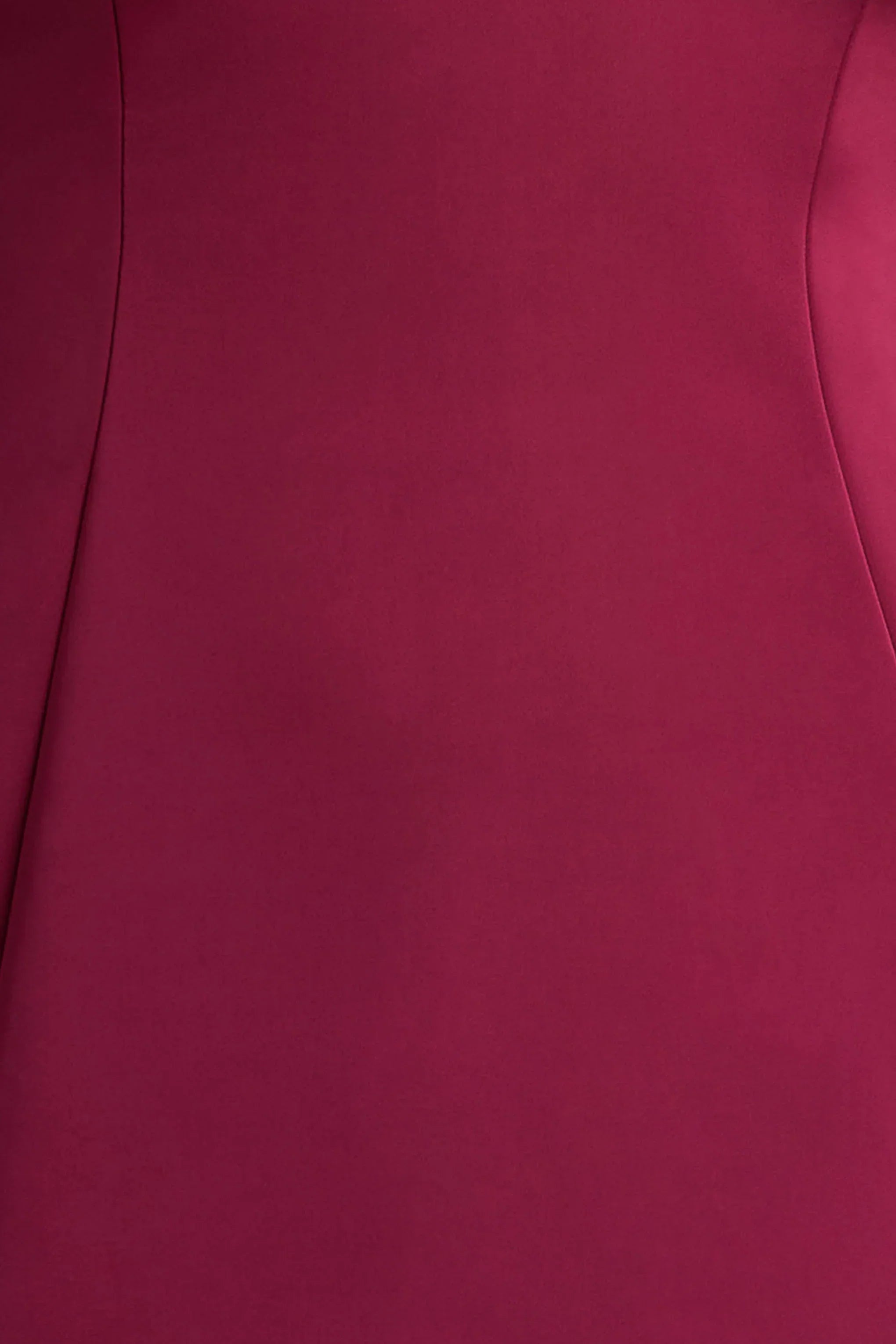 Elara | Burgundy Satin Plunge-Neck Mini Dress