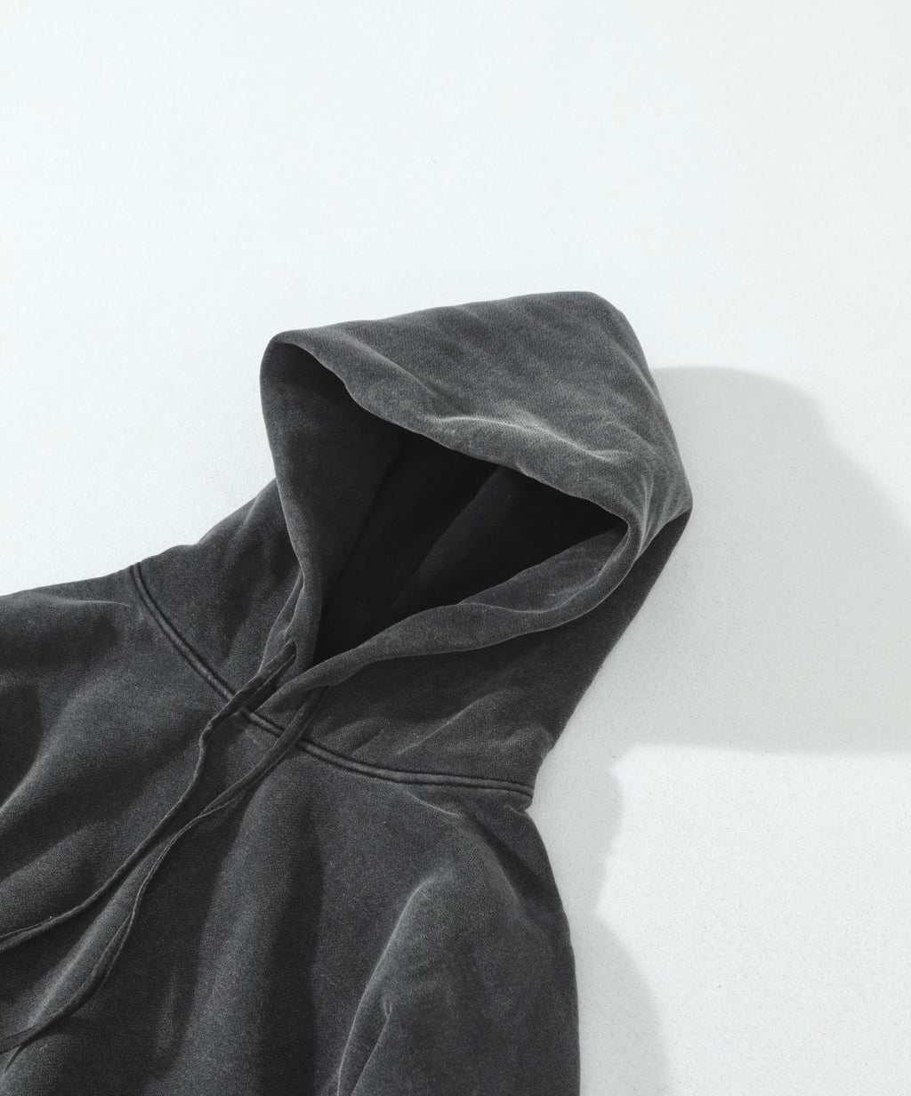 Acne Studios Hooded Sweater logo patch Faded Black #336605