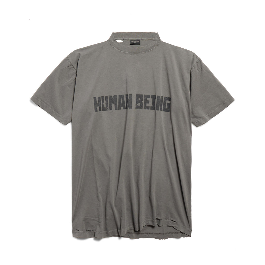 Men Women HUMAN BEING SHIFTED Summer Round Neck Short Sleeve Cotton Solid Color T-Shirt Ngvp #1418