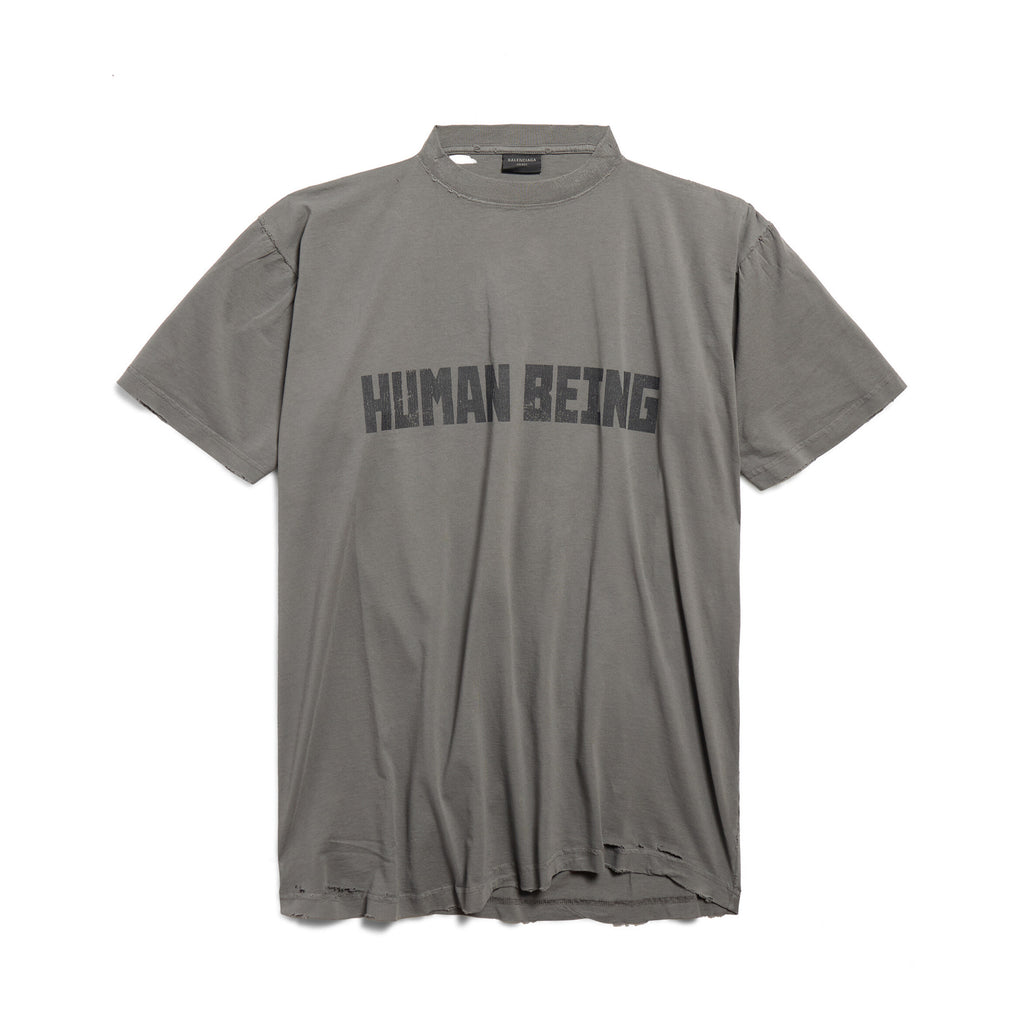 Men Women HUMAN BEING SHIFTED Summer Round Neck Short Sleeve Cotton Solid Color T-Shirt Ngvp #1418
