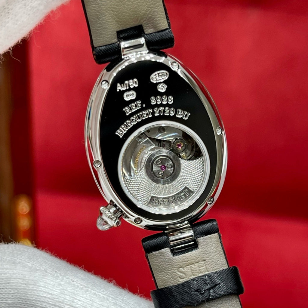 Breguet Reine De Naples Automatic Mechanical Movement Women's Watch Diamond Black Strap Luxury Watches  #71337