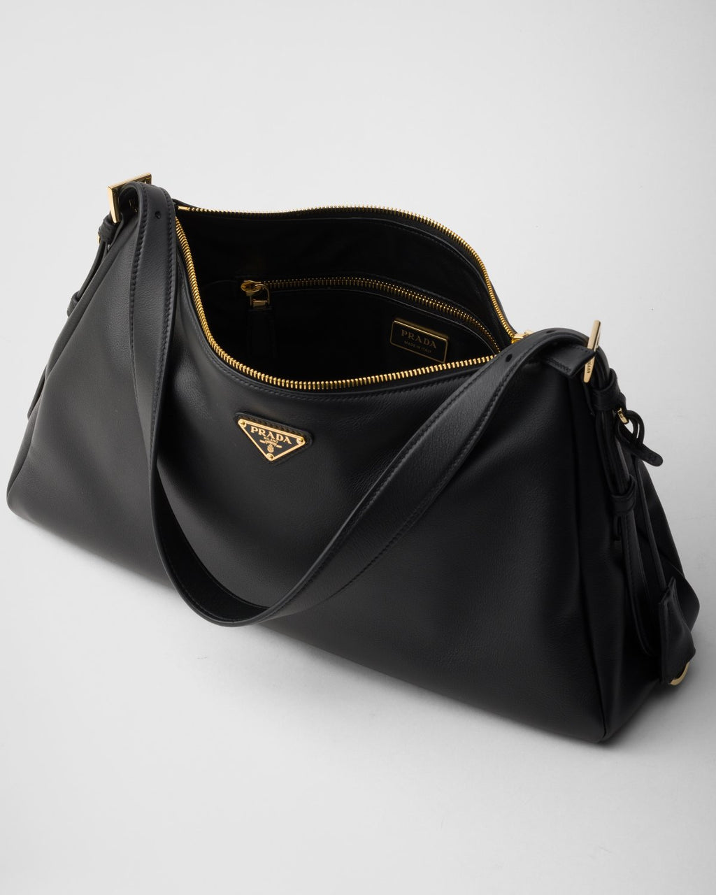 Prada Aimée Large Leather Shoulder Bag 1BC228 #334397
