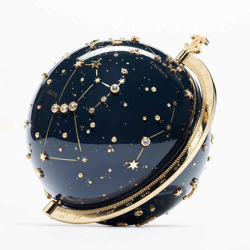 Chanel Evening Bag Resin Rhinestones and Gold Metal Dark Blue and Gold #377326