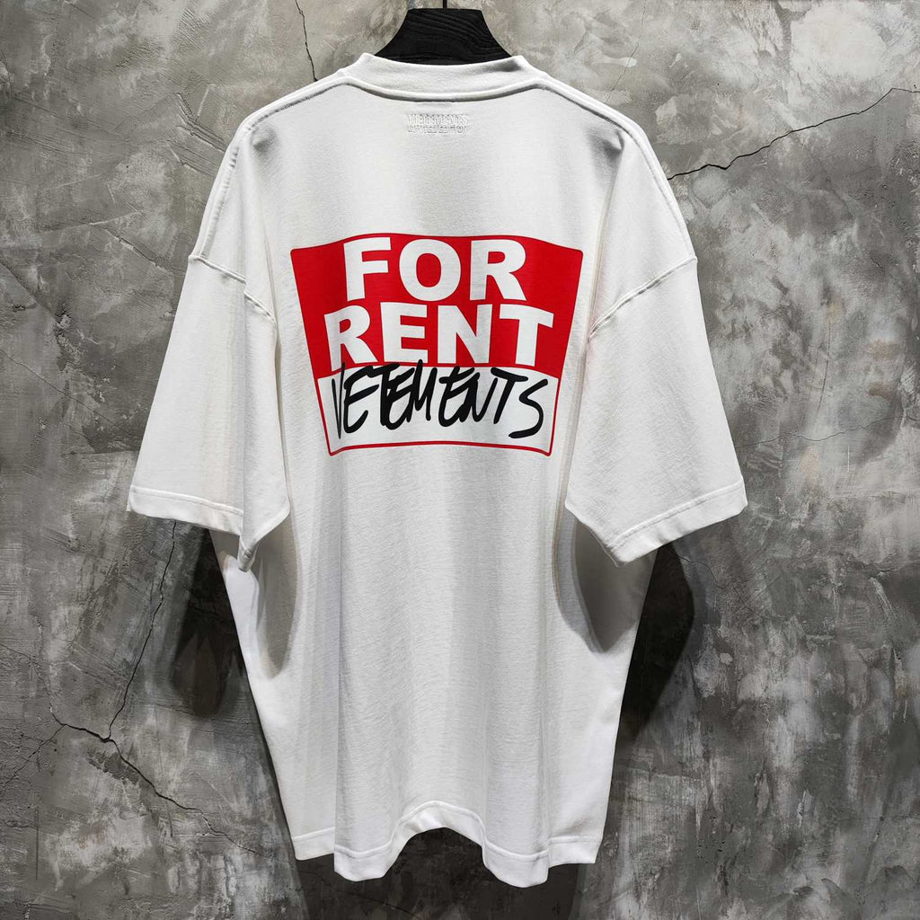 Vetements Men's Summer Round Neck Cotton Comfortable Loose Logo Printed Short Sleeve T-Shirt #76628