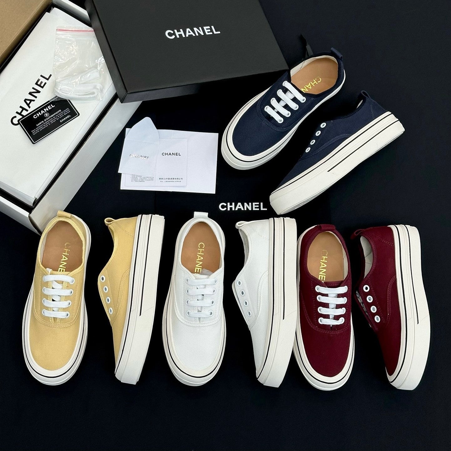 Chanel Platform Canvas Shoes #386499