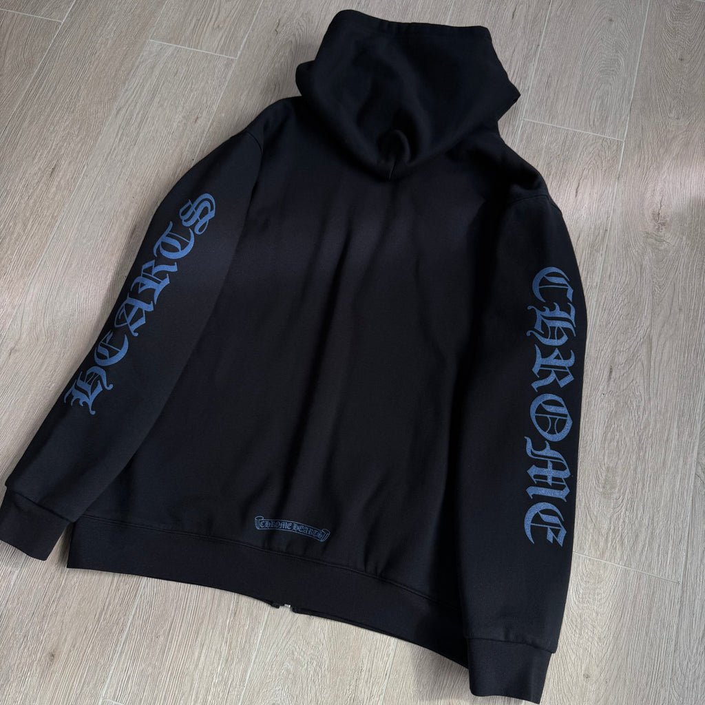 Chrome hearts Sanskrit Letter Logo Zipper Hooded Sweatshirt #333725