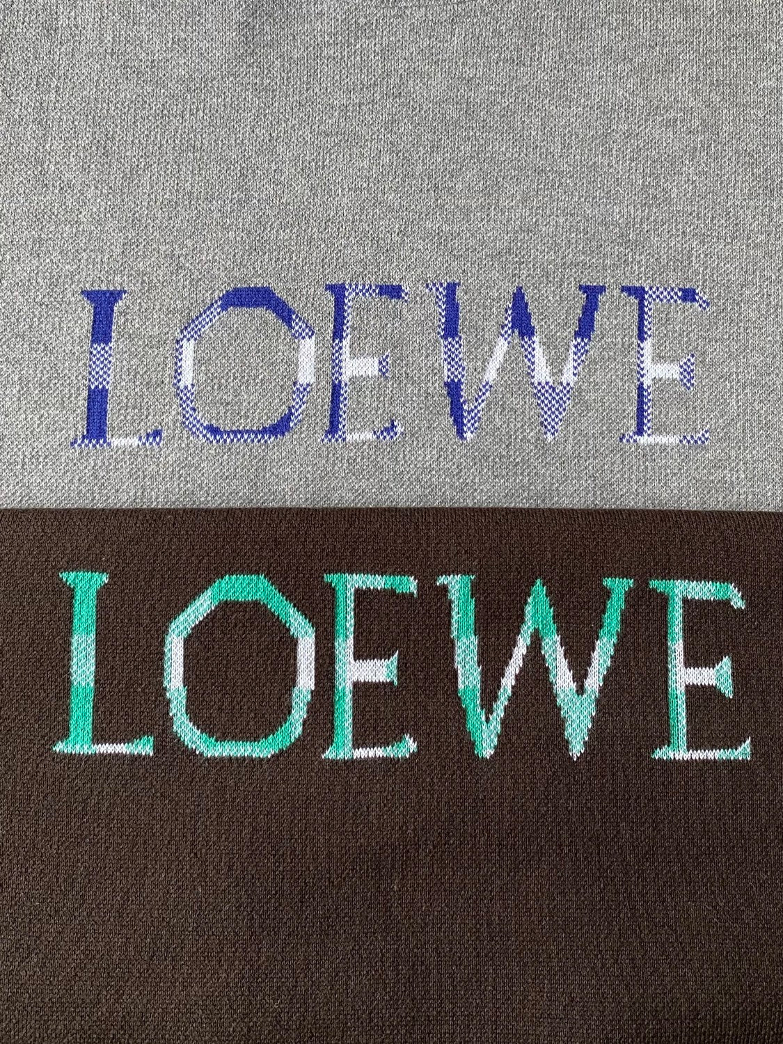 Loewe Men's And Women's Summer Fashion Casual Crew Neck Pullover Short Sleeve Knit T Shirt with Turned Up Sleeves T-shirt #79298