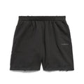 Balenciaga Men's Summer Hot Drill Logo Letter Print Black Cotton Shorts Pants #72272