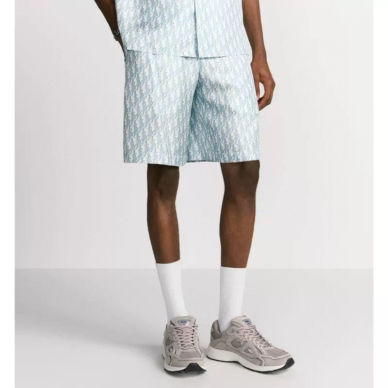 Dior Men's Summer Solid Color Letter Printed Single Breasted Short Sleeve Shirt Shorts Set Suit #76284