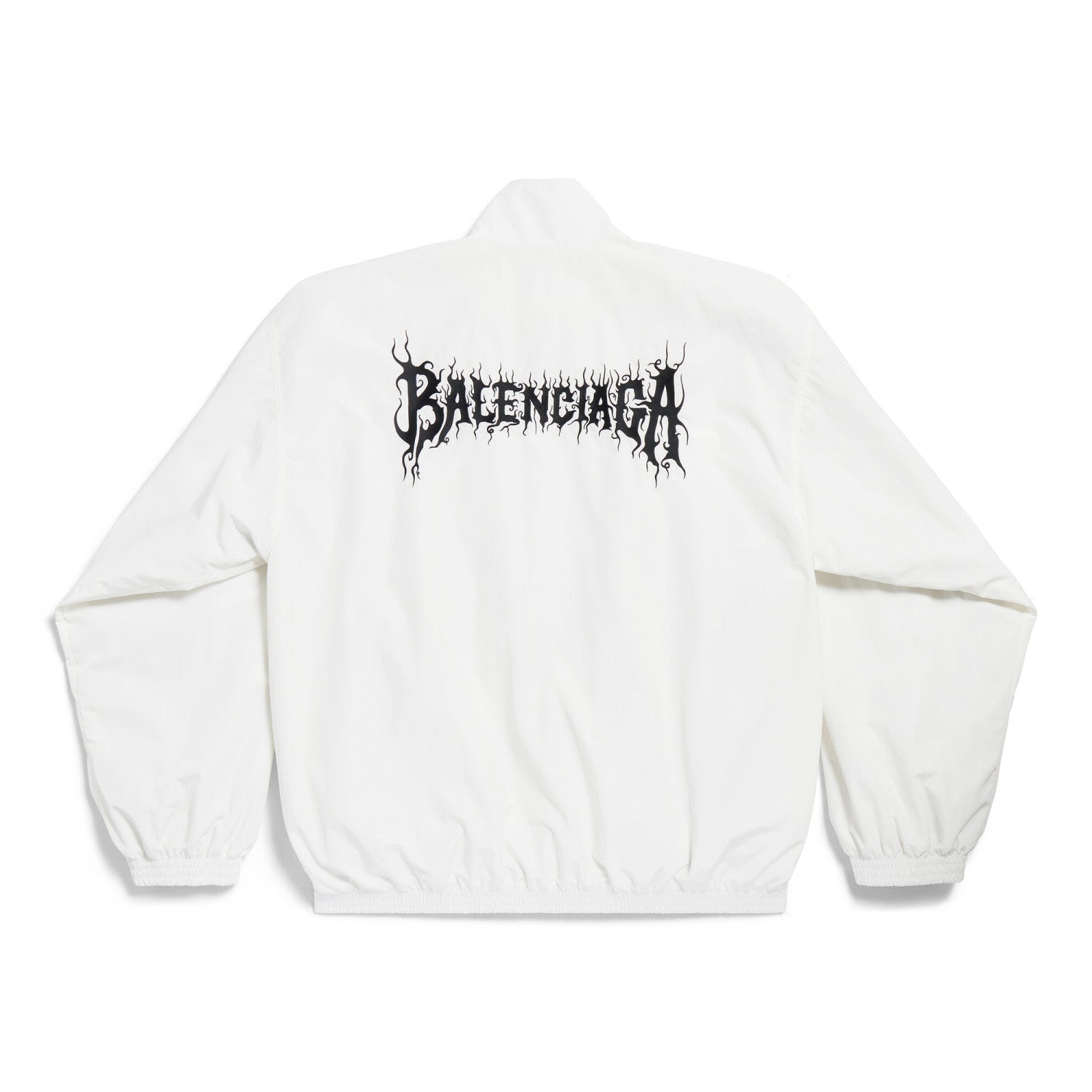 Balenciaga Men's And Women's Spring And Autumn Models Flame Letters Printing Solid Color High Collar Zipper Long Sleeve Jacket #98574