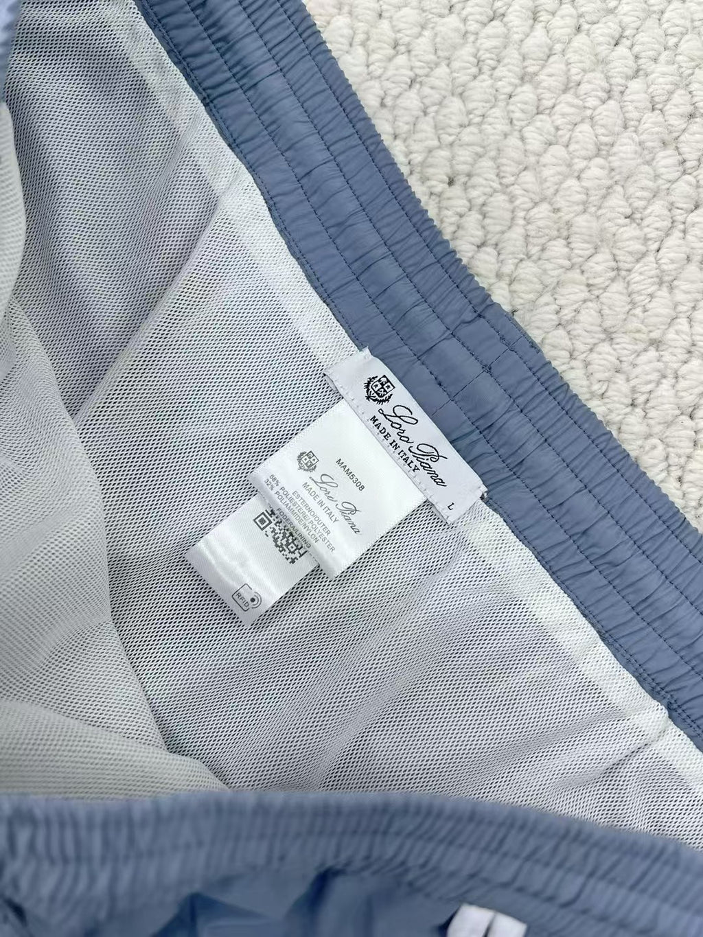Loro Piana Men's Summer Solid Color Elastic Waist Tie Casual Comfortable Shorts #75521