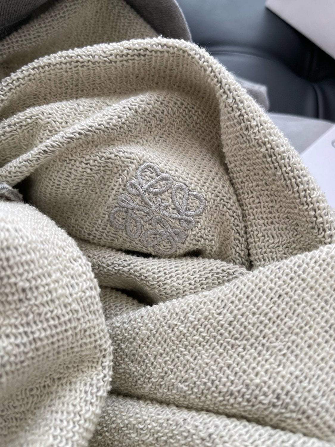 Loewe Men's Logo Embroidery Spring And Autumn Cotton Loose Solid Color Long Sleeve Pullover Hooded Drawstring Sweatshirt  #71813