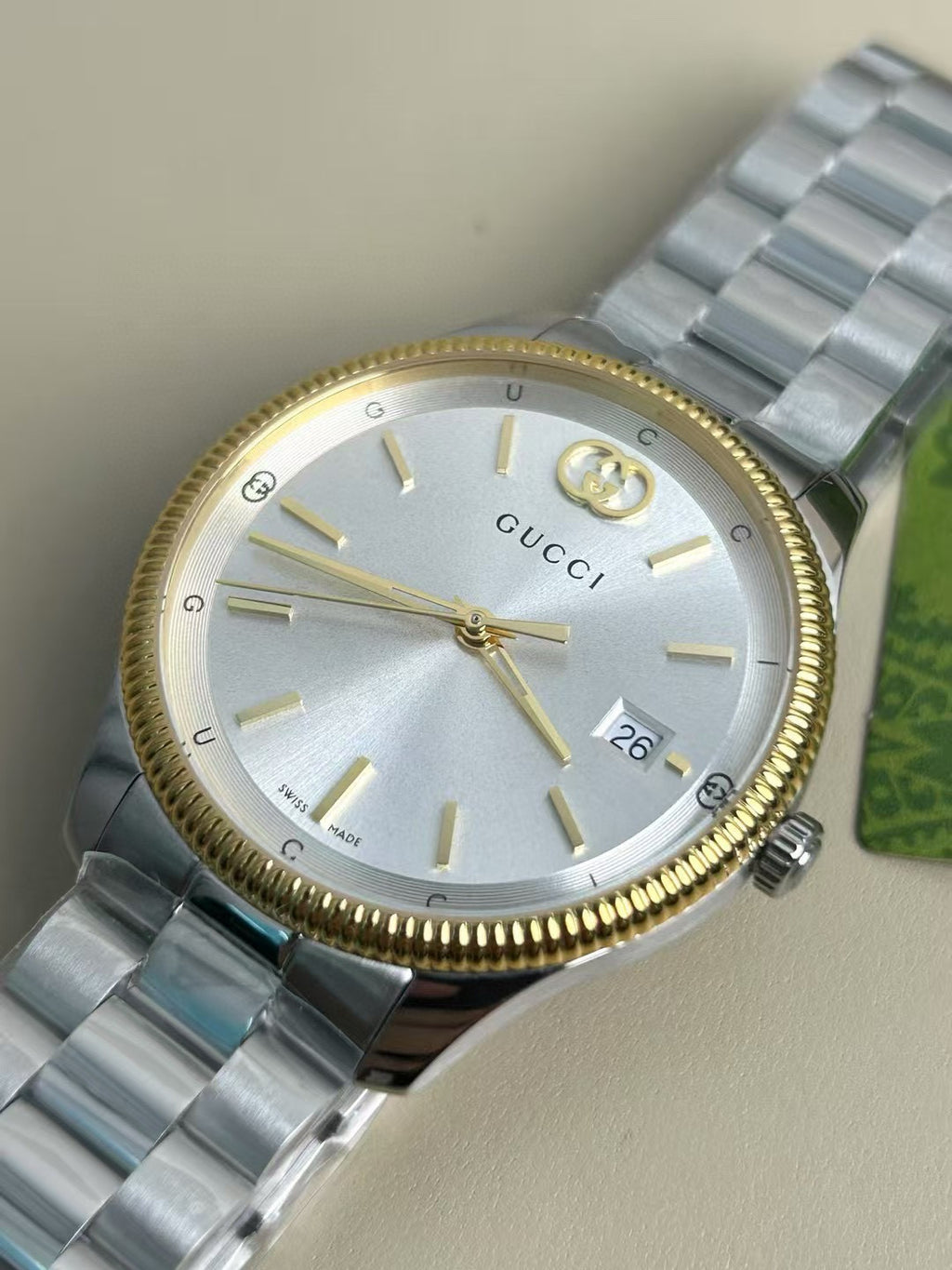Gucci G-Timeless Men's And Women's Solid Color Stainless Steel Bracelet Quartz Movement Dial Watch #77428