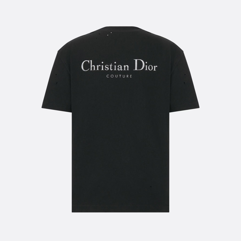 Dior Couture Relaxed-Fit T-Shirt Torn Short Sleeve Solid Colour #96329