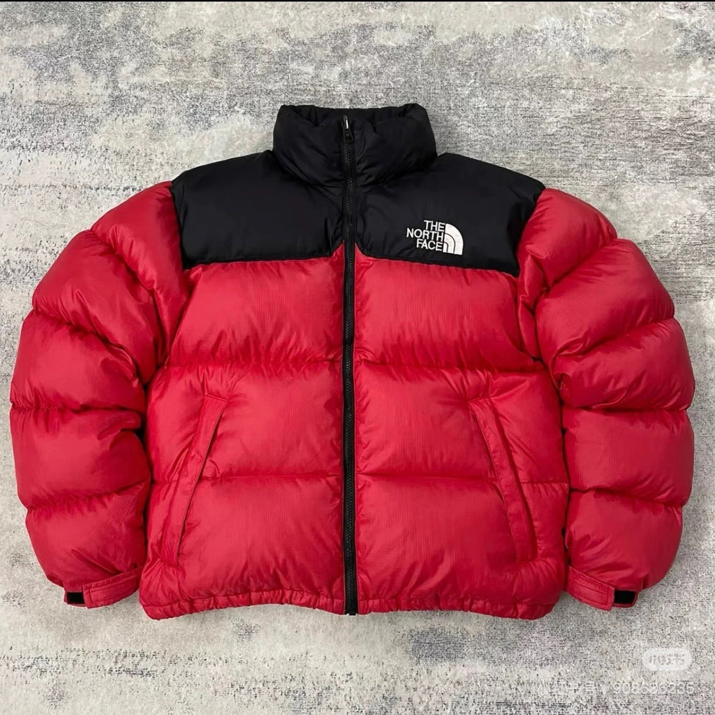 The North Face Men's And Women's Fall And Winter Color Blocking Goose Down Zipper Long Sleeve Down Jacket #76247