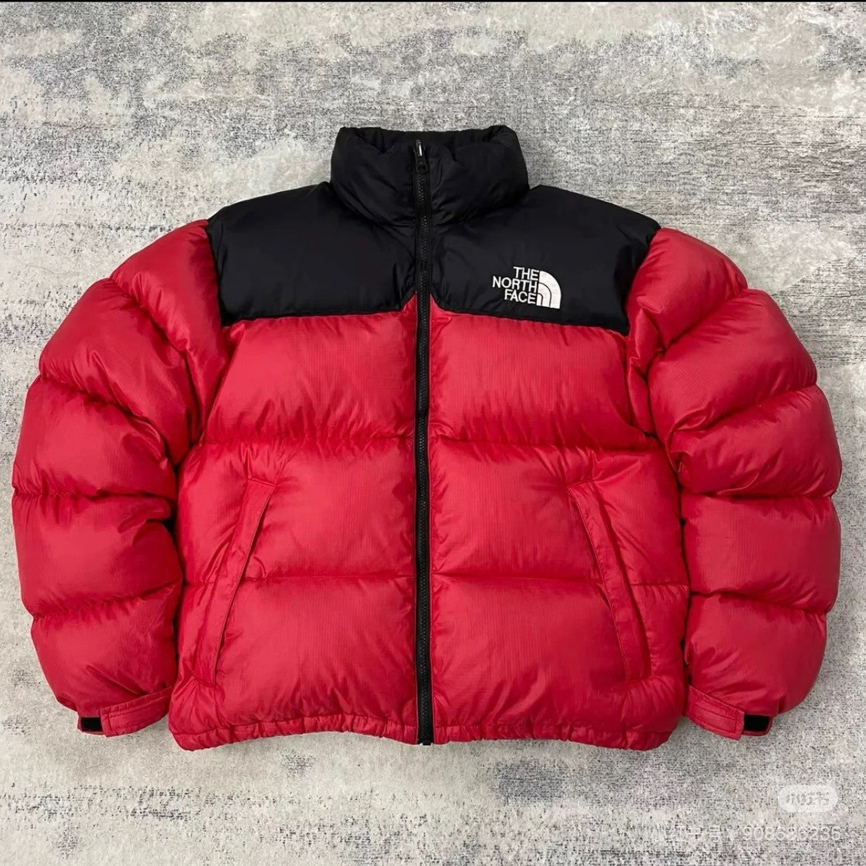 The North Face Men's And Women's Fall And Winter Color Blocking Goose Down Zipper Long Sleeve Down Jacket #76247