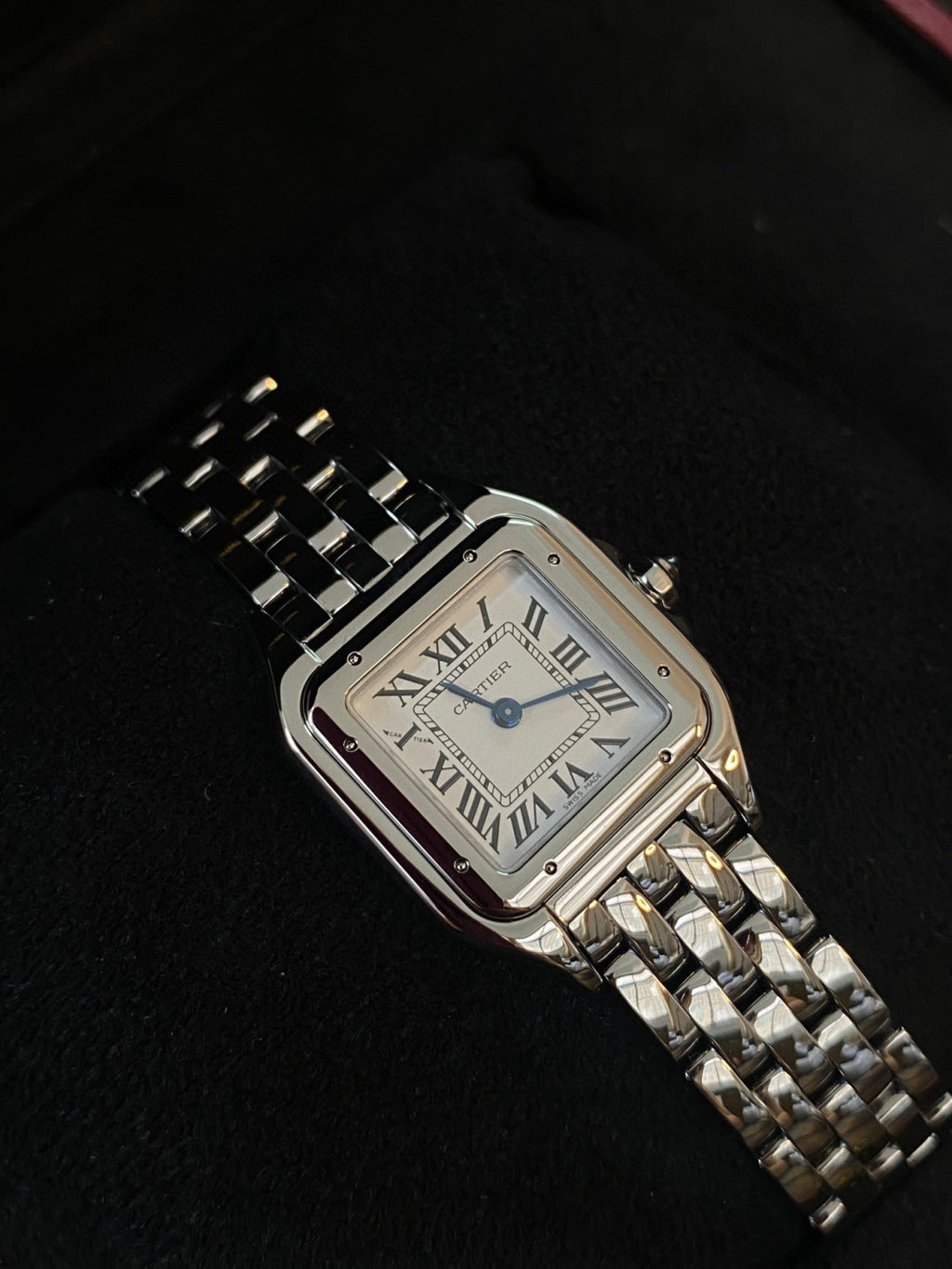 Cartier Cheetah Collection Silver Fashion Small Square Watch #96317