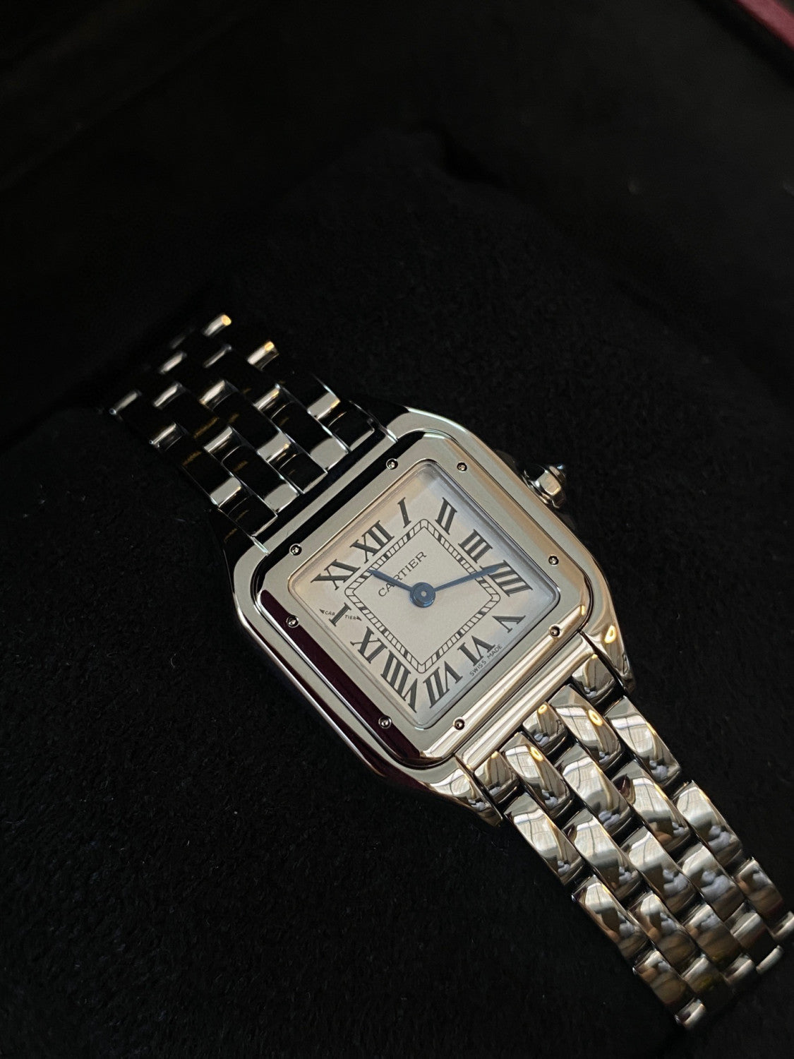 Cartier Cheetah Collection Silver Fashion Small Square Watch #96317