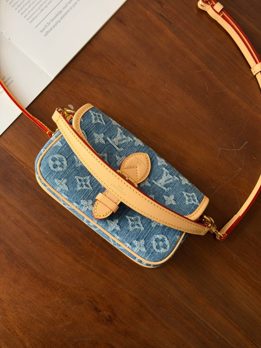 LOUIS VUITTON Baggy Nano Diane Pochette Accessoire Cargo Side Trunk MM Monogram Denim Handbags #381842