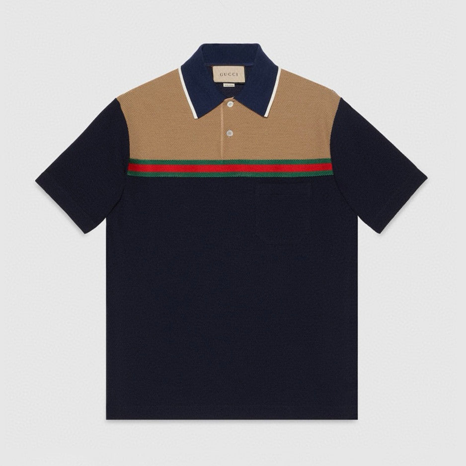 Gucci Men's Summer Decorated Interlocking Double G Label Stretch Cotton Polo Shirt Short Sleeve T-Shirt #99859