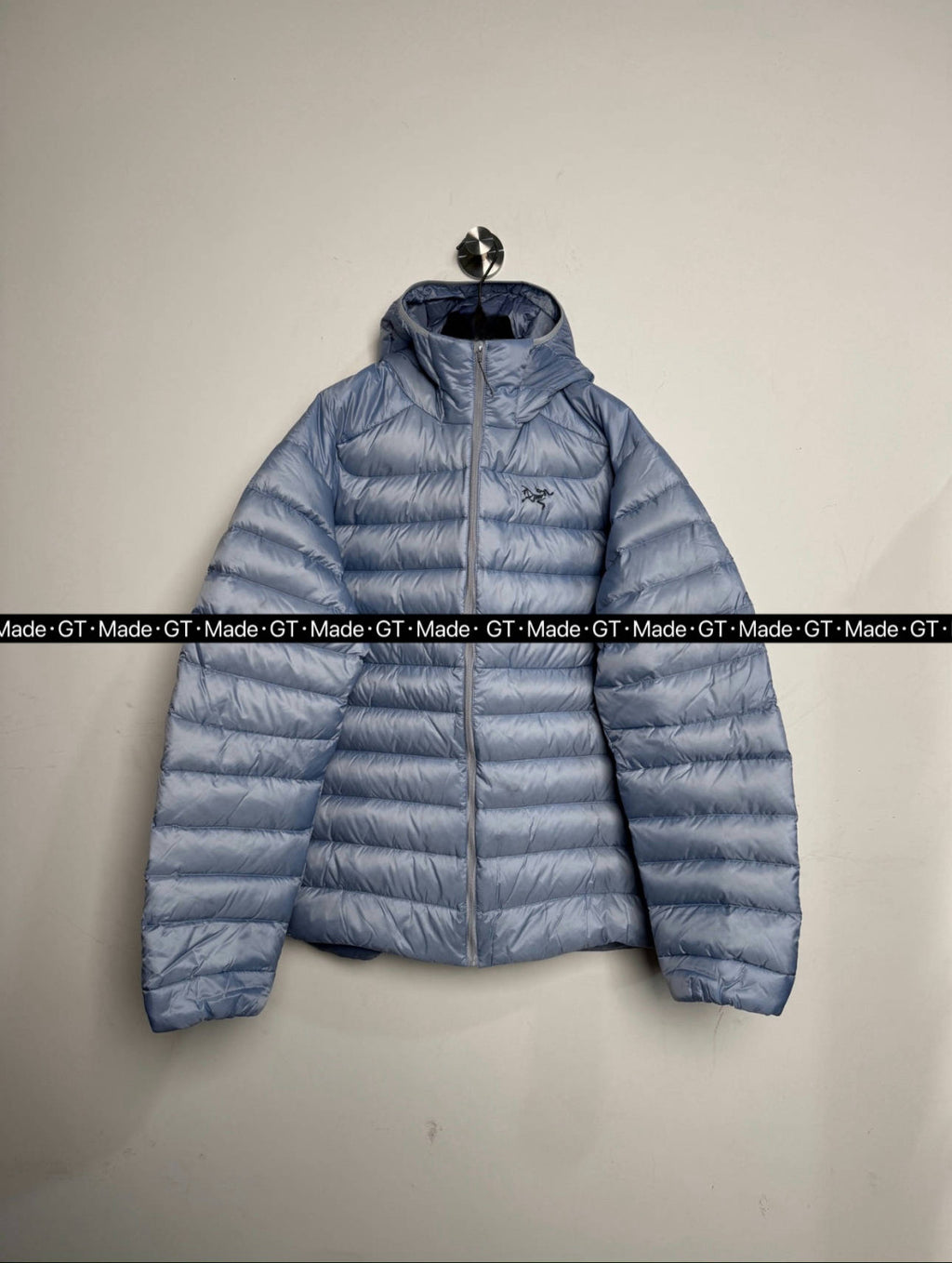 Arcteryx Men's Solid Color Zipper Lightweight Goose Down Windproof Long Sleeve Hooded Puffer Down Jacket #71889