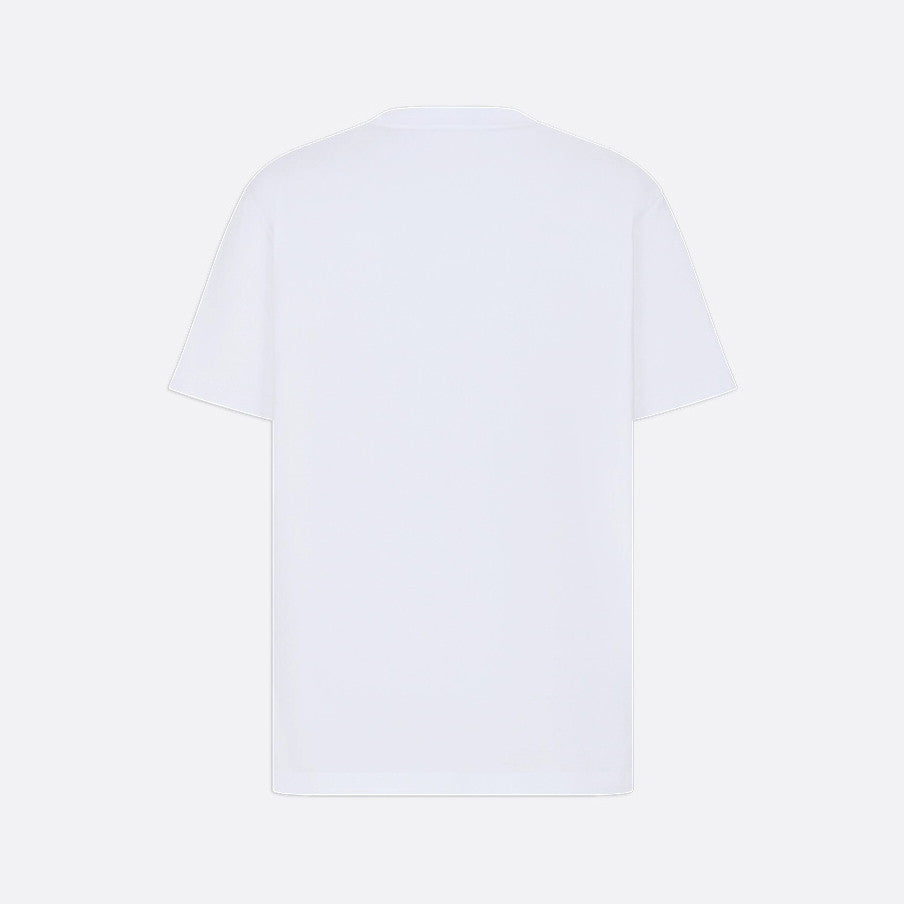Dior Summer Men's And Women's Fashion Casual Crew Neck Pullover Solid Color Christian Dior Couture Print Relaxed Fit Cotton Short Sleeve T-Shirt #79157