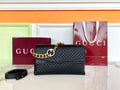 Gucci Medium shoulder bag with chain in black GG leather #336824