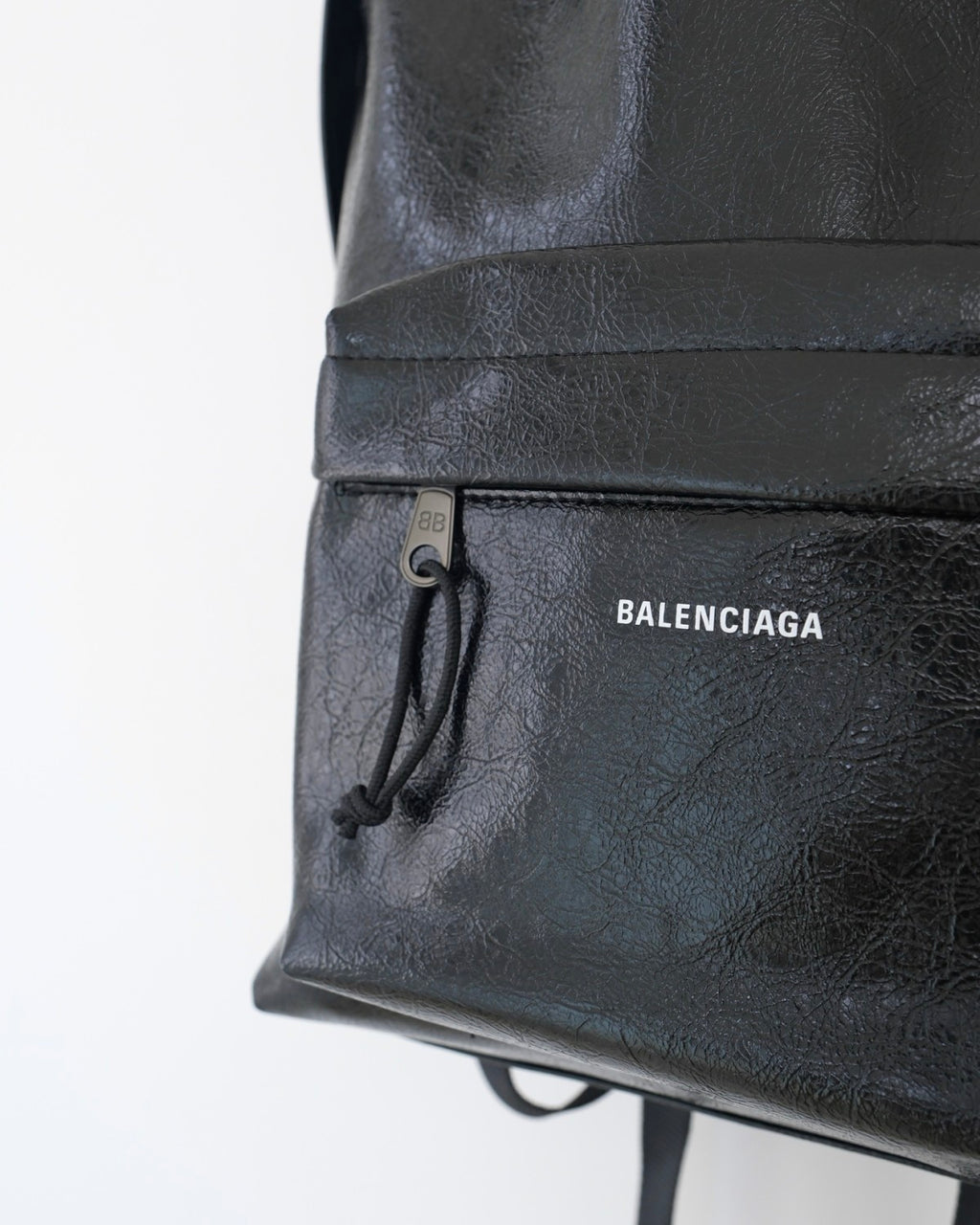 Balenciaga Explorer Men's Solid Color Letter Print Oil Wax Leather Book Bag Backpack Bags #77327
