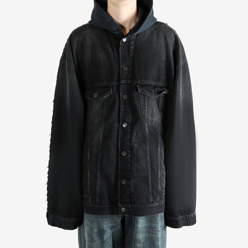 Balenciaga Men Hybrid Hooded Jacket #335498