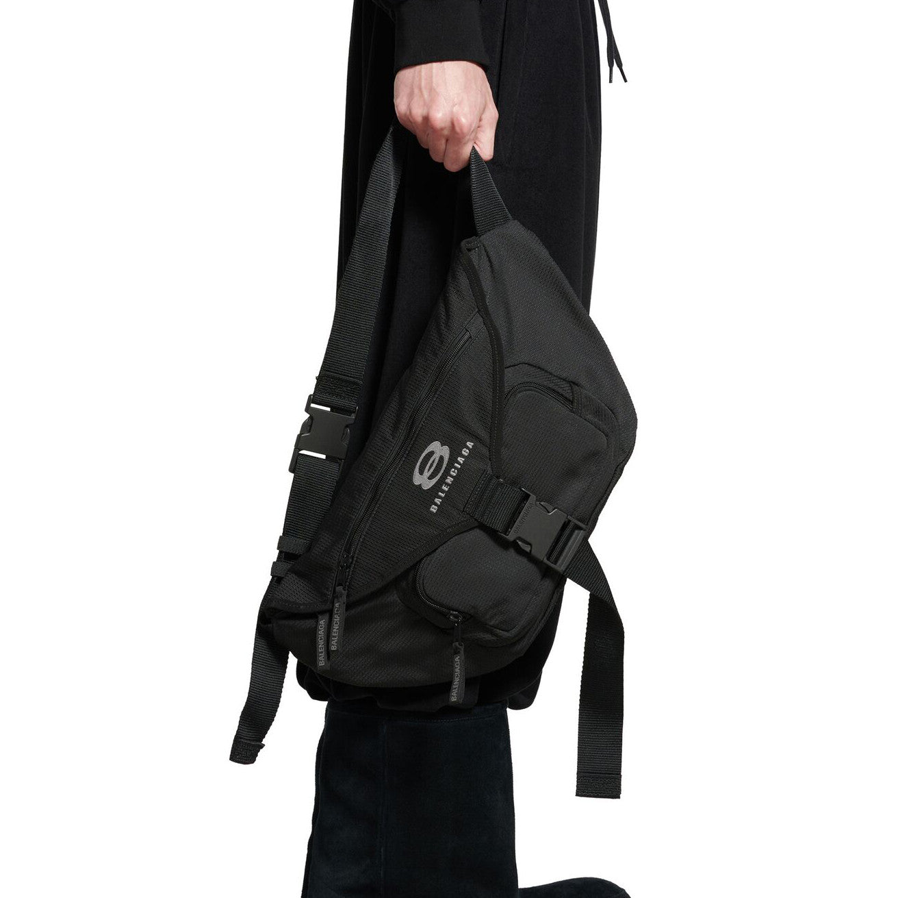 Balenciaga UNITY Men's and Women's Fashion Casual Solid Color Zipper Nylon Waist Bag Crossbody Bag Shoulder Bag Bags #78691