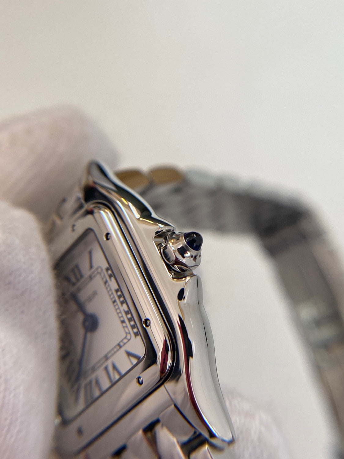 Cartier Cheetah Collection Silver Fashion Small Square Watch #96317