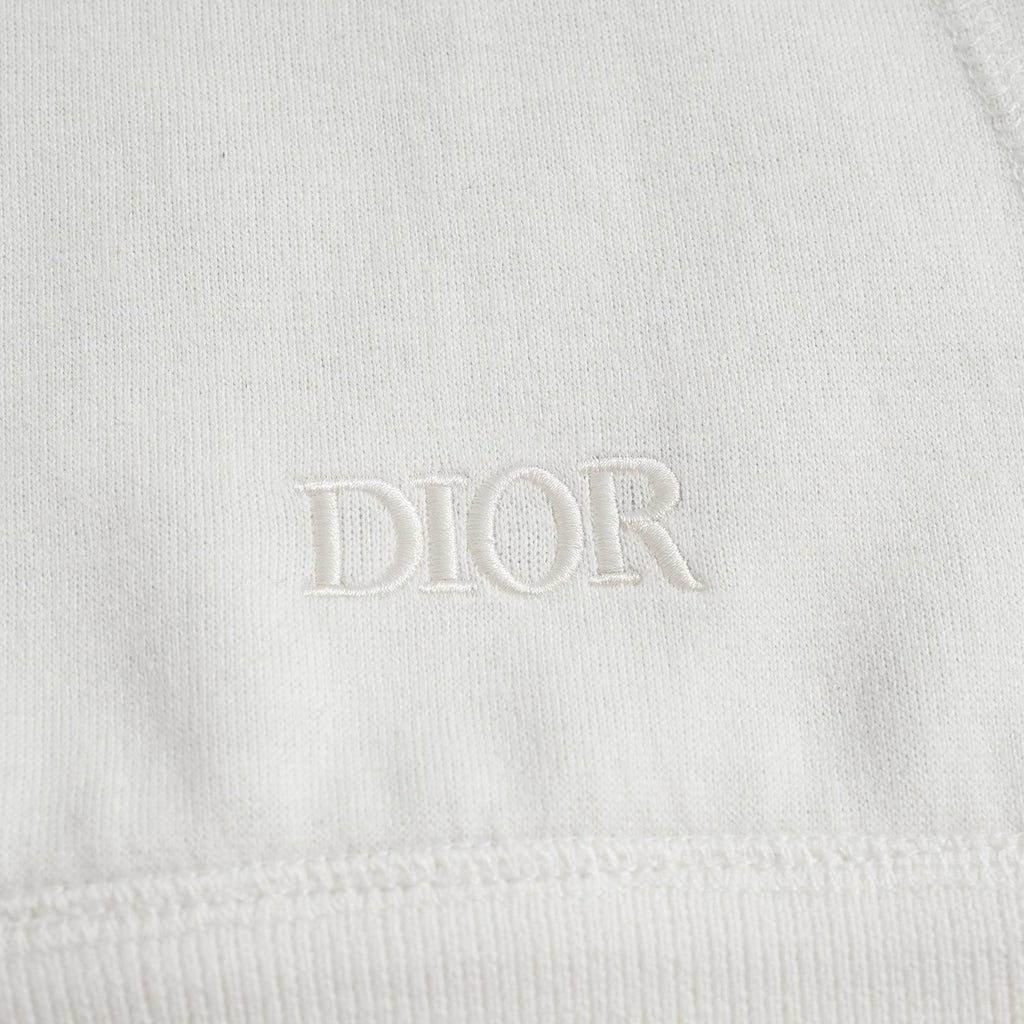 Dior Men's Spring and Autumn Solid Color Hooded Drawstring Cashmere Zipper Jacket Casual Trousers Pants Set Suit #72952