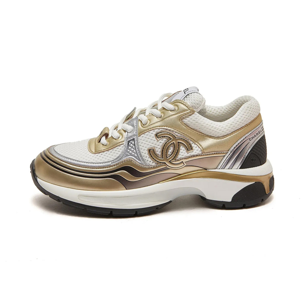 Chanel Women's Early Spring Vacation Clash Breathable Mesh Fashion Sneakers Trendy Logo Strappy Casual Shoes Sole Thickness:3.5cm #81435