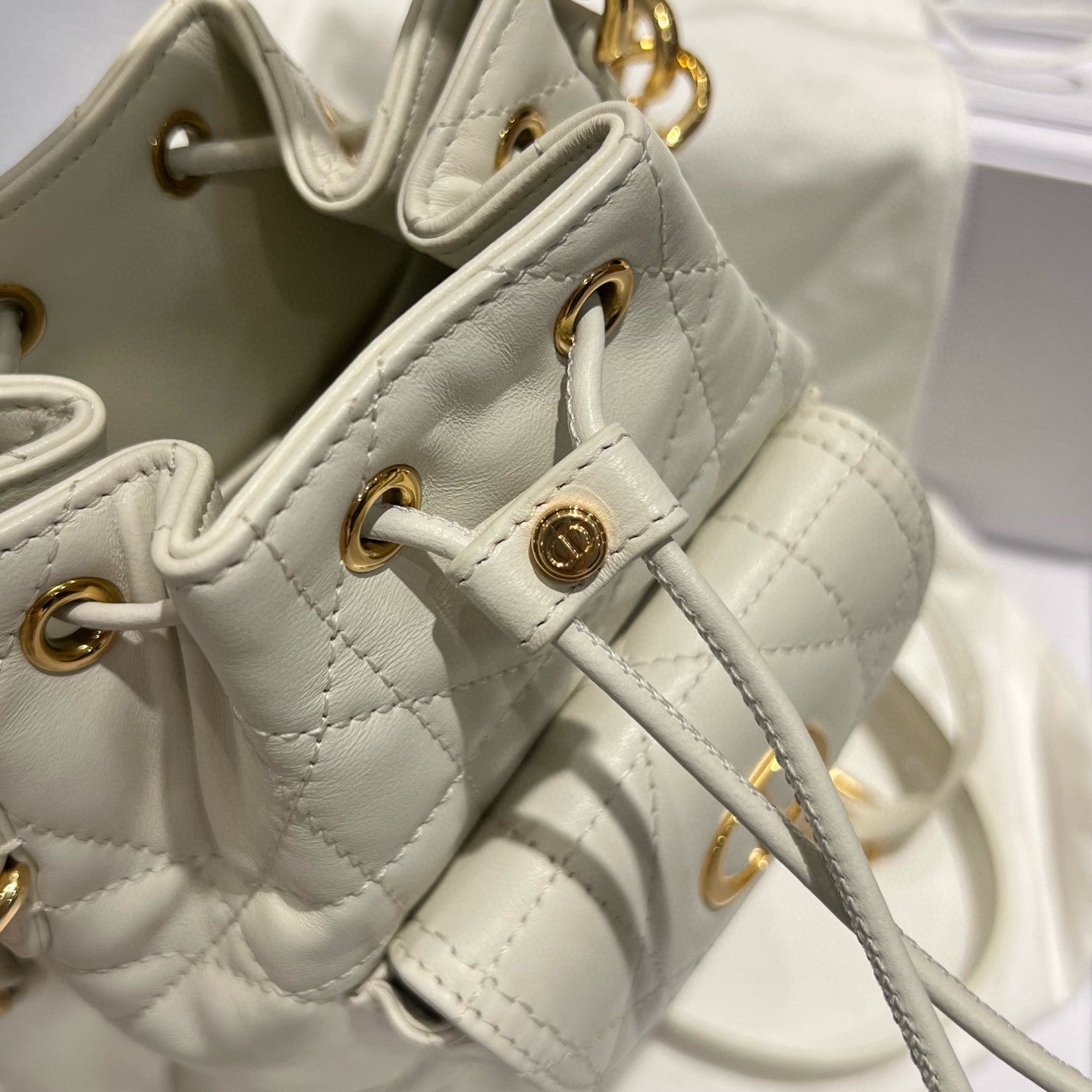 Dior Caro Women's Fashion Classic Solid Color Lambskin Cd Logo Mini Bucket Bag Shoulder Bag Crossbody Bag Bags S5250UNOZ_M030 #78351