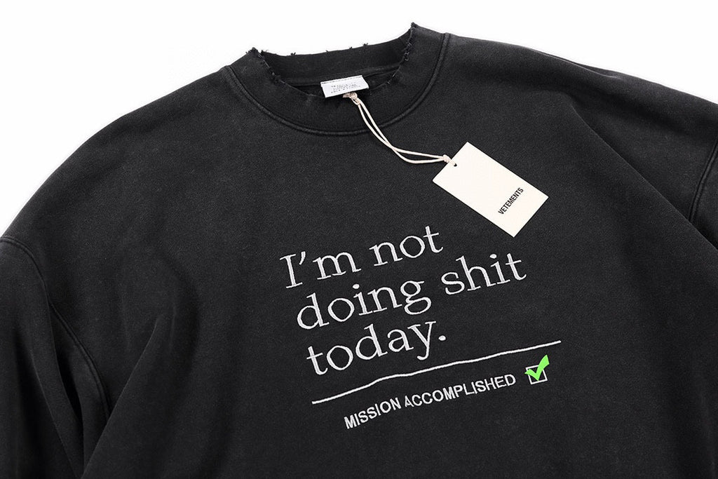 Vetements Letter Print Pullover Sweatshirt Ngvp #6725