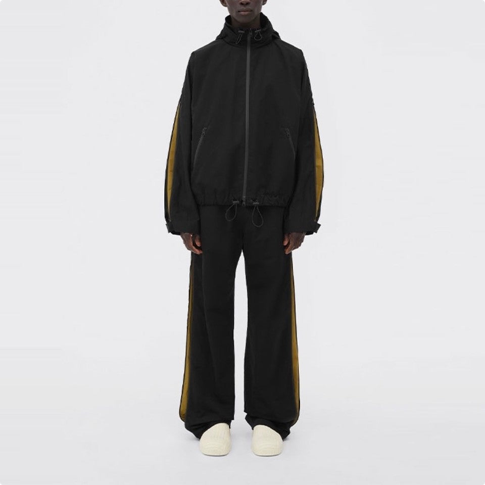 Bottega Veneta Colorblocked Zipper Drawstring Loose Hooded Jacket Casual Pants Suit Set Ngvp #6874