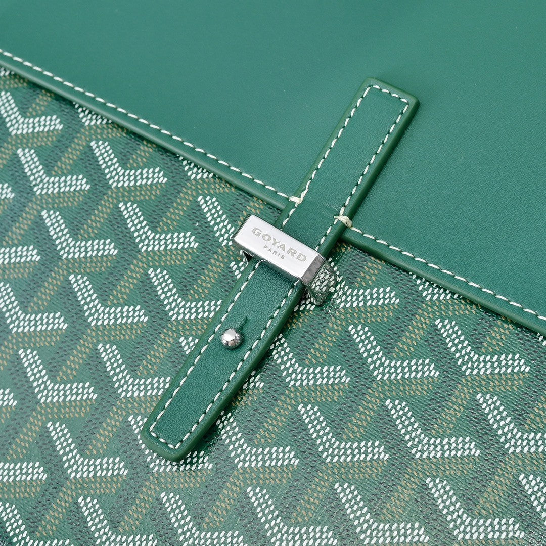 GOYARD Coursier Men's and Women's Solid Color Adjustable Shoulder Strap Canvas Spell Calfskin Messenger Bag Crossbody Shoulder Bags #76473