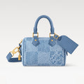 Louis Vuitton Speedy 18 Bandoulière Handbag Men's Women's Denim Bag Mini Handbags Fashion Luxury Temperament Bags N00208  #77281