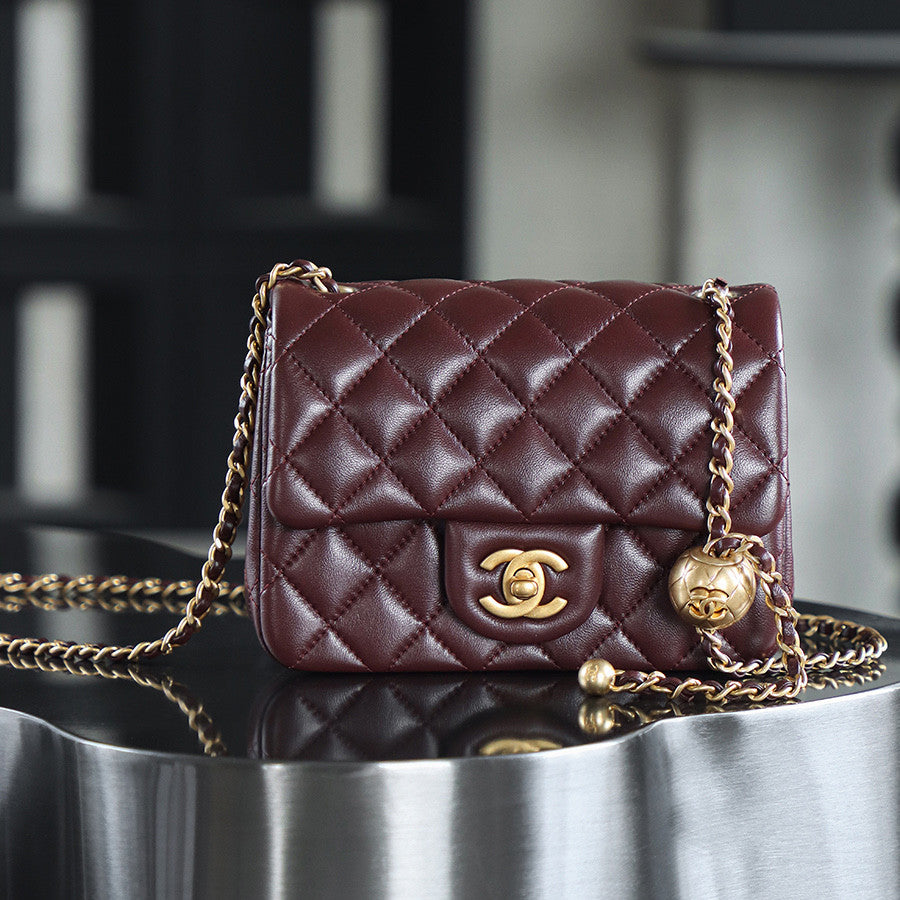 Chanel Flap Bag Small Golden Ball. Single Shoulder Messenger Bag Multicolor Double Size Leather Bags #77345