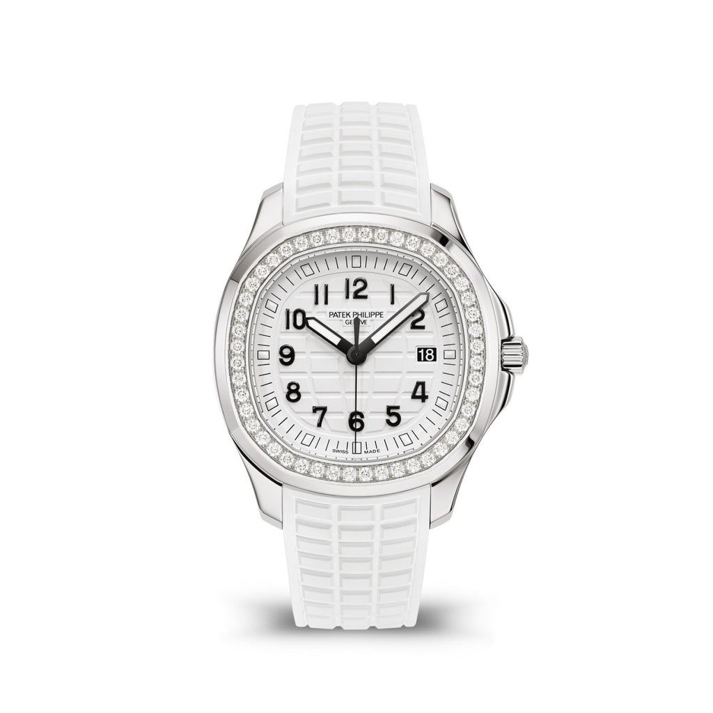 Patek Philippe Mechanical Watches With Diamonds On Silicone Straps Watch #96352
