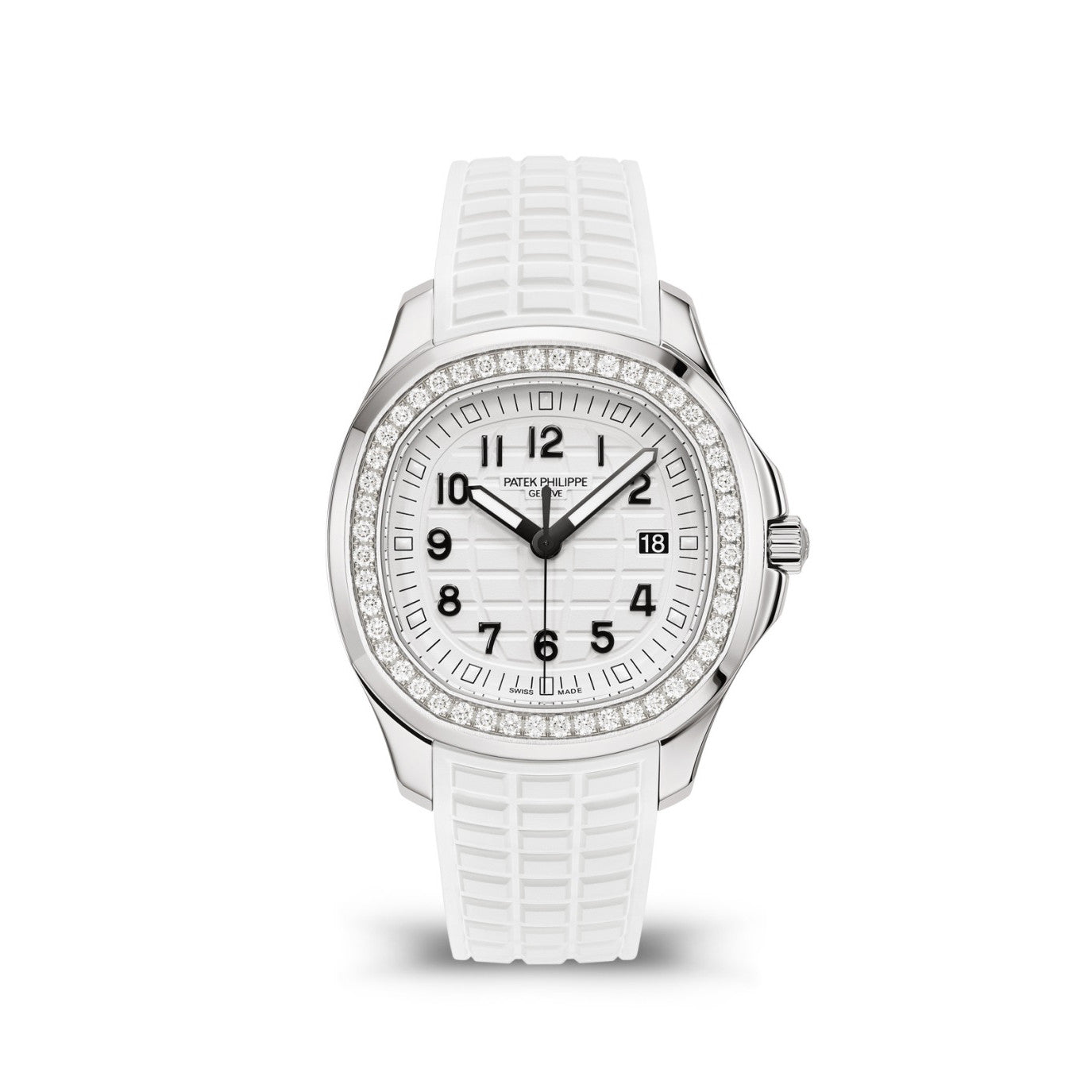Patek Philippe Mechanical Watches With Diamonds On Silicone Straps Watch #96352
