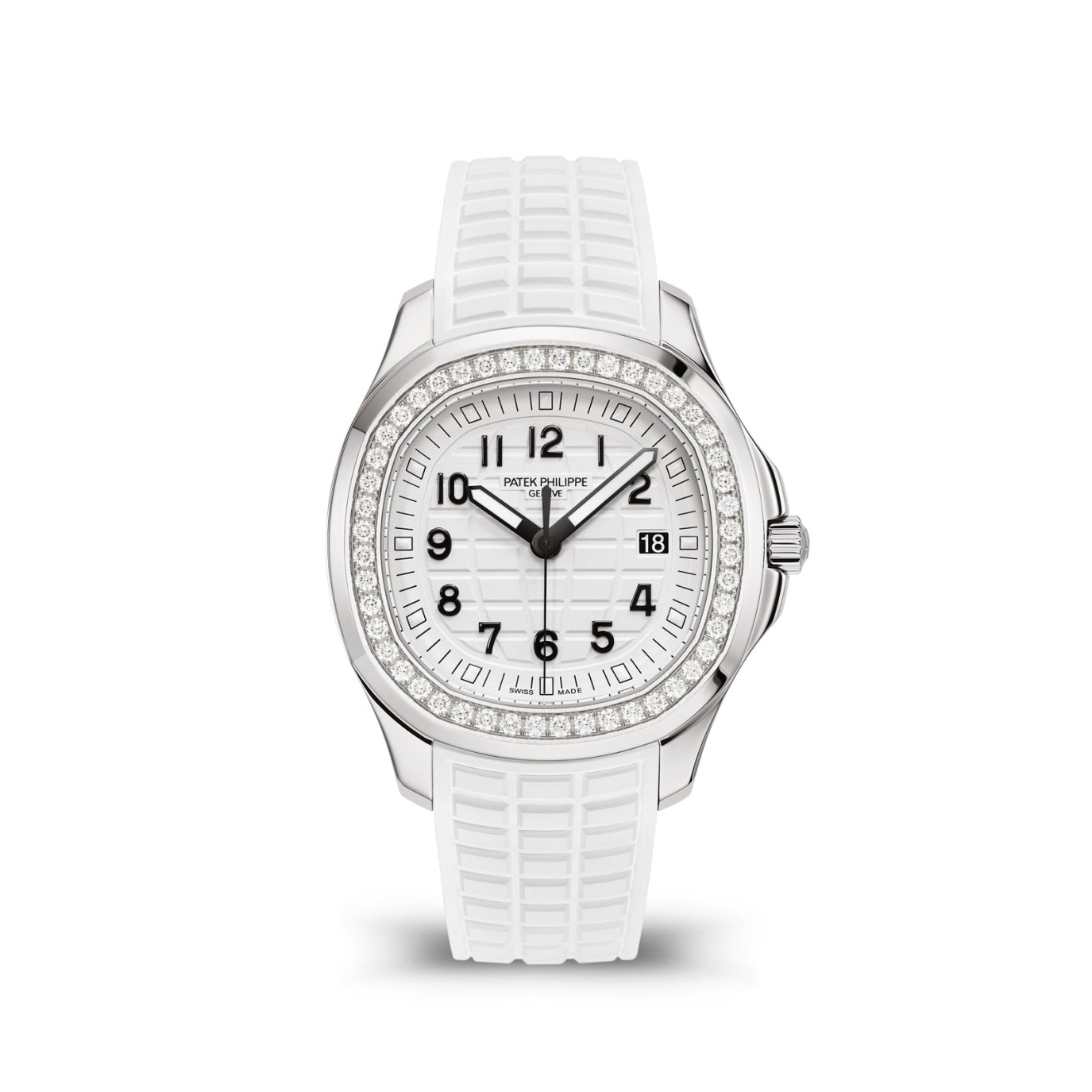 Patek Philippe Mechanical Watches With Diamonds On Silicone Straps Watch #96352