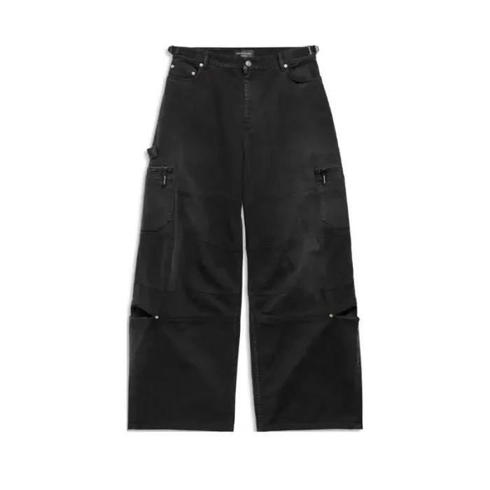 Balenciaga Men Women Four Seasons Fashion High Street Casual Gradient Loose Straight Leg Jeans Denim Work Pants Ngvp #7655