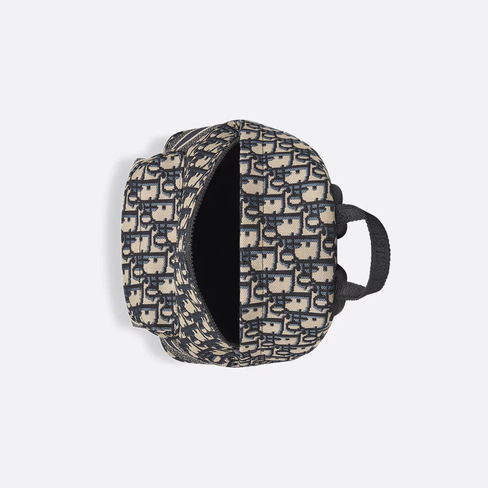 Dior Travel Men's And Women's  Fashion Classic Logo Print Color Blocked Dual Zip Backpack Bag Bags M6108SDGI_M928 #79452