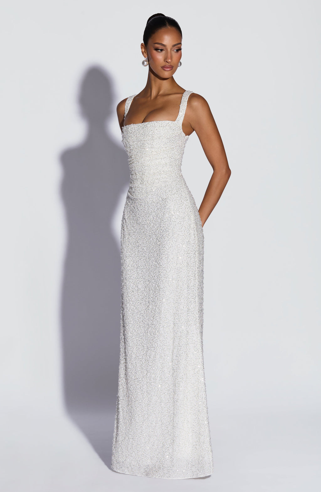 Calanthe Maxi Dress - Ivory Sparkle
