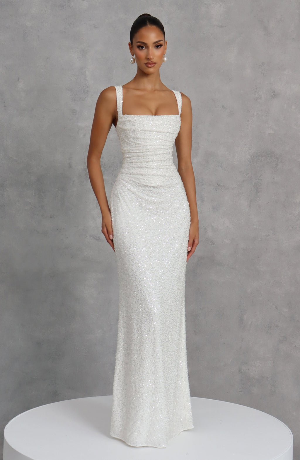 Calanthe Maxi Dress - Ivory Sparkle