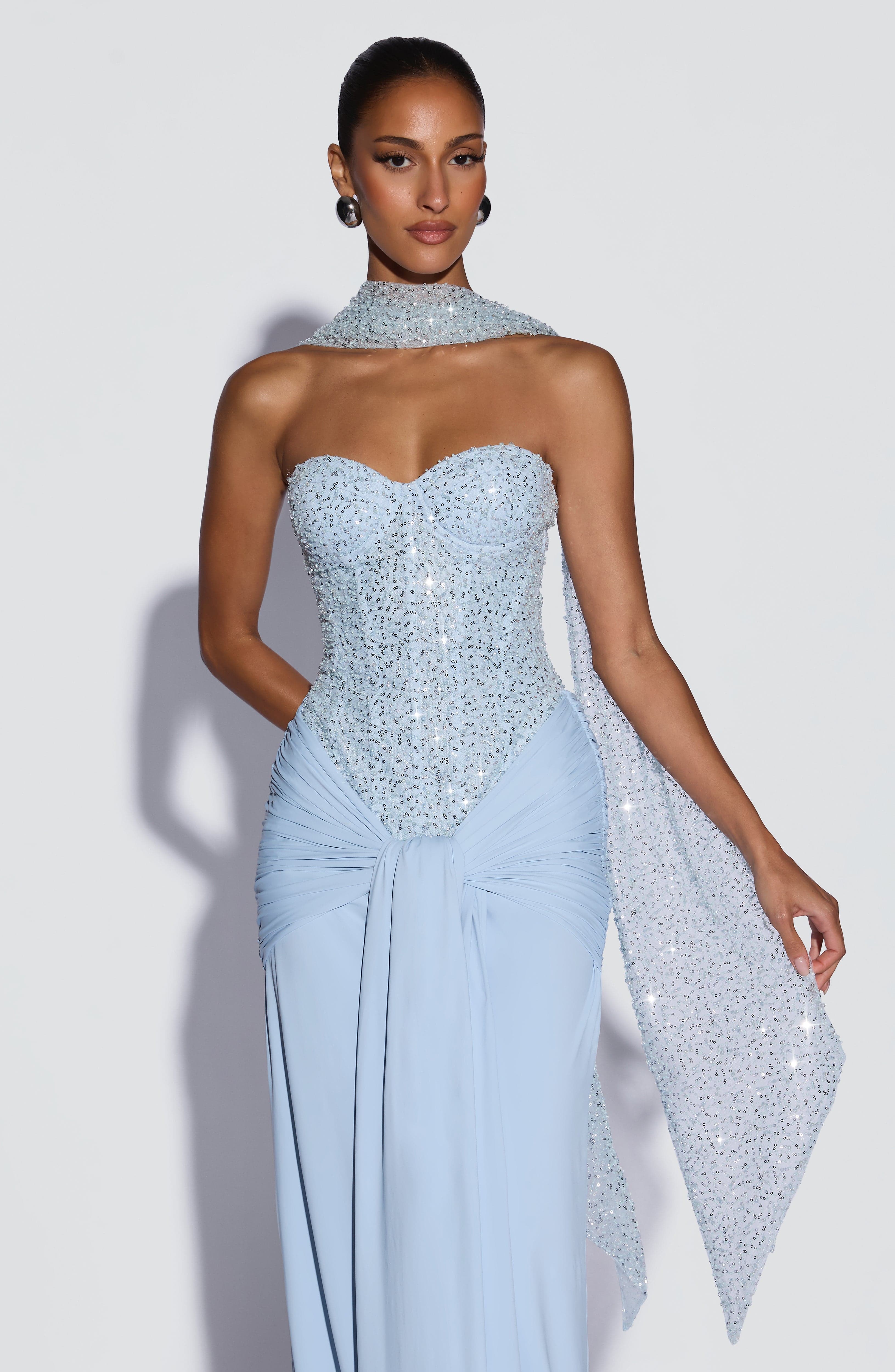 Carina Maxi Dress - Glacier Blue