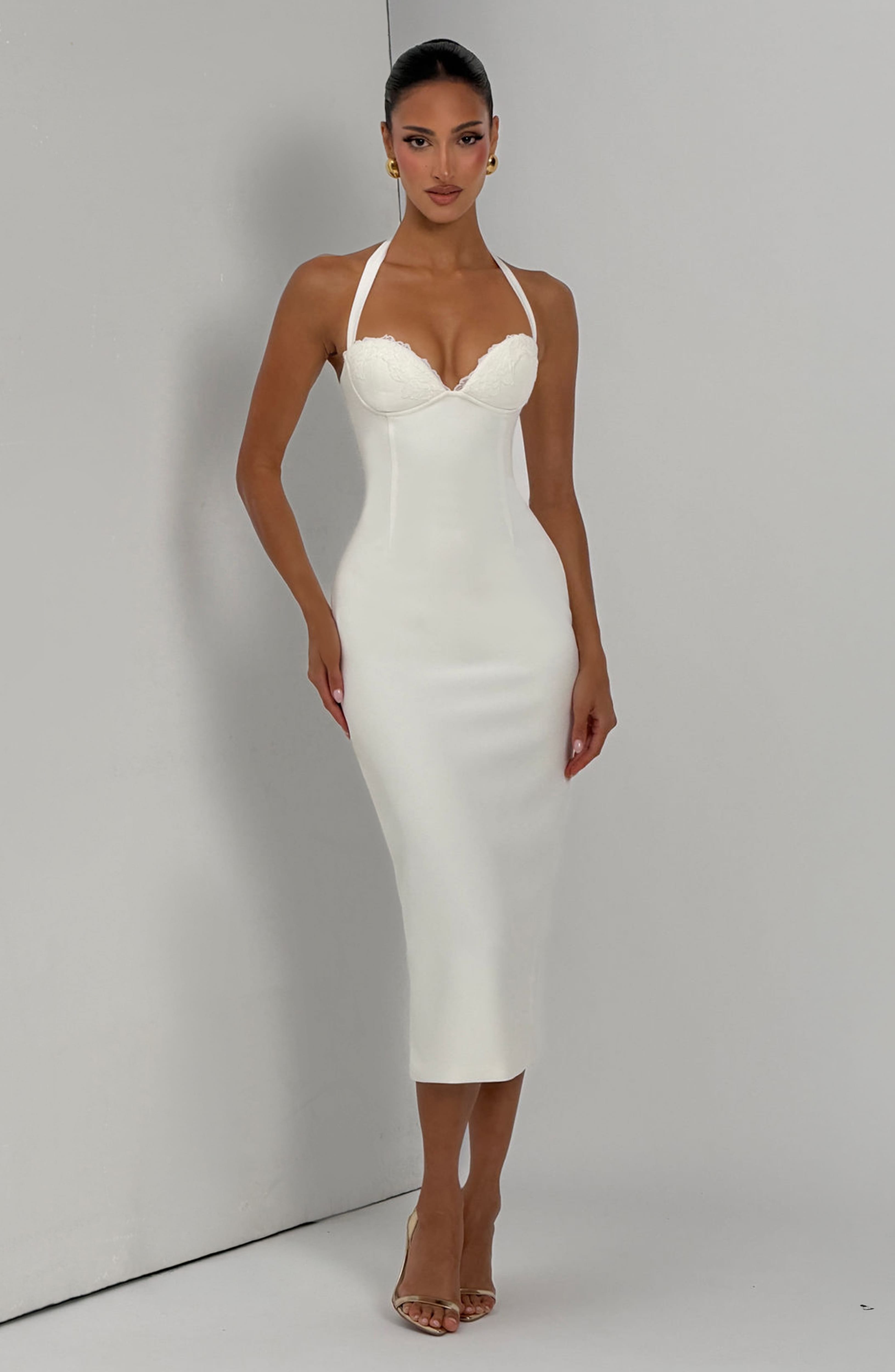 Cassia Midi Dress - Ivory