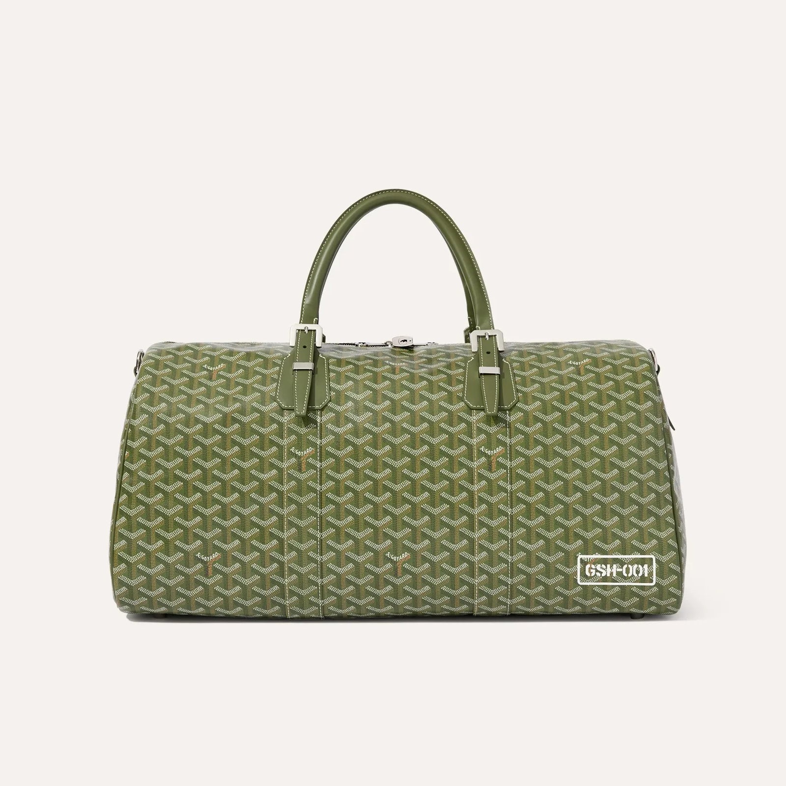 GOYARD Boston Men's And Women's Old Flower Full Print Canvas Collocation Cowhide Shoulder Cross Handbag Travel Bag Bags #76641